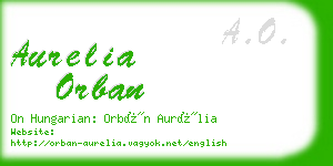 aurelia orban business card